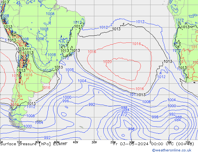 pression de l'air ECMWF ven 03.05.2024 00 UTC