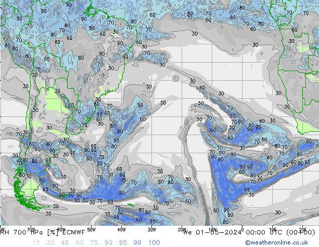 RV 700 hPa ECMWF wo 01.05.2024 00 UTC