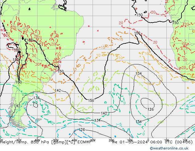 Z500/Rain (+SLP)/Z850 ECMWF We 01.05.2024 06 UTC