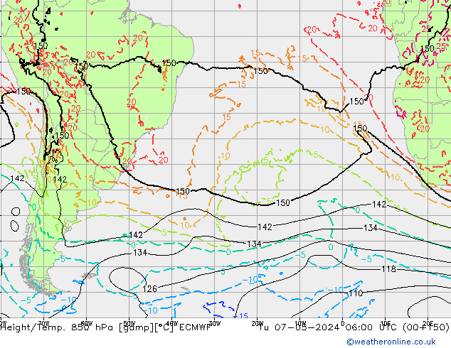 Z500/Rain (+SLP)/Z850 ECMWF mar 07.05.2024 06 UTC