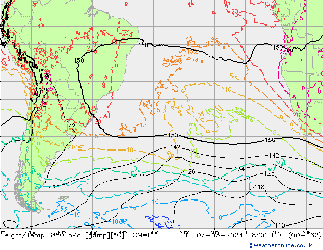 Z500/Rain (+SLP)/Z850 ECMWF Tu 07.05.2024 18 UTC