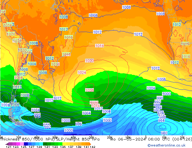 Thck 850-1000 hPa ECMWF  06.05.2024 06 UTC