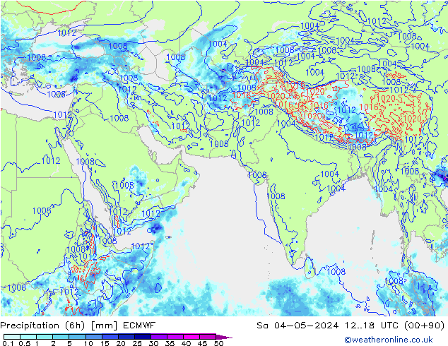 Z500/Rain (+SLP)/Z850 ECMWF Sa 04.05.2024 18 UTC