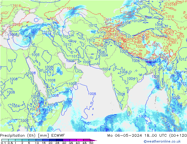 Z500/Rain (+SLP)/Z850 ECMWF lun 06.05.2024 00 UTC