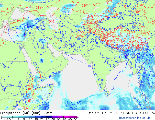 Z500/Rain (+SLP)/Z850 ECMWF Mo 06.05.2024 06 UTC