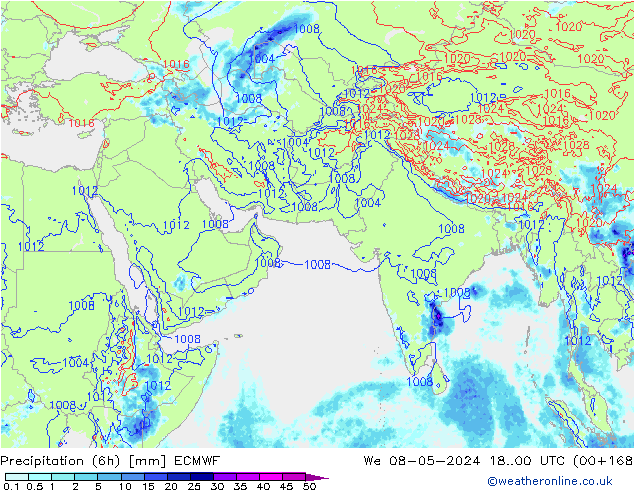 Z500/Rain (+SLP)/Z850 ECMWF We 08.05.2024 00 UTC