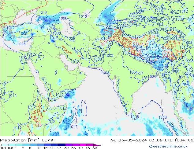 Precipitation ECMWF Su 05.05.2024 06 UTC