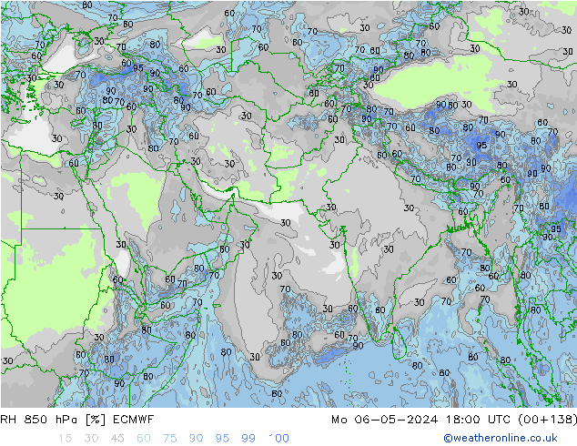 RH 850 hPa ECMWF Mo 06.05.2024 18 UTC