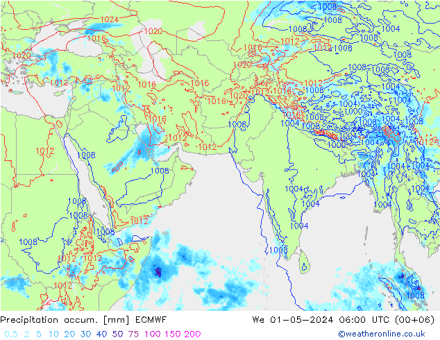 Nied. akkumuliert ECMWF Mi 01.05.2024 06 UTC