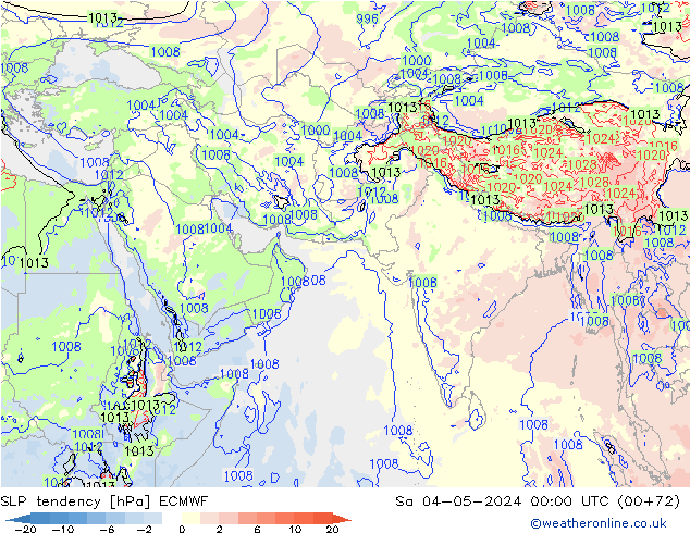 SLP tendency ECMWF So 04.05.2024 00 UTC