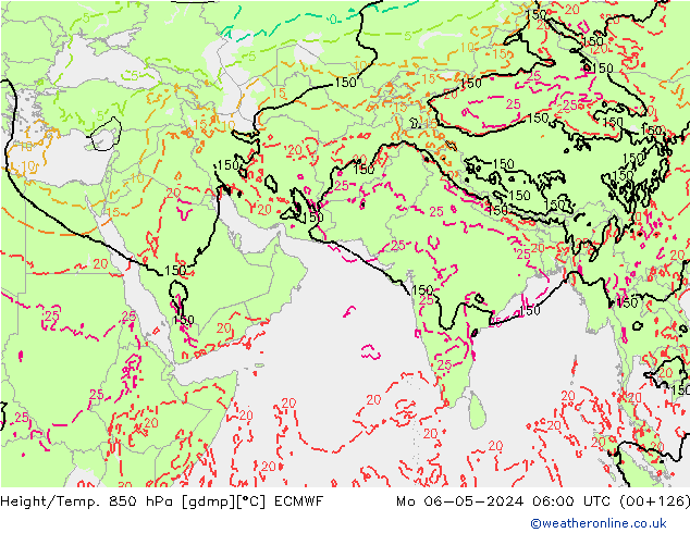 Z500/Rain (+SLP)/Z850 ECMWF Mo 06.05.2024 06 UTC