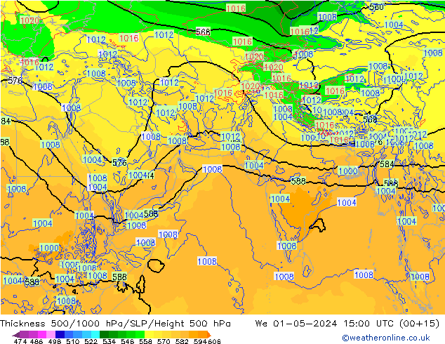 Thck 500-1000hPa ECMWF We 01.05.2024 15 UTC