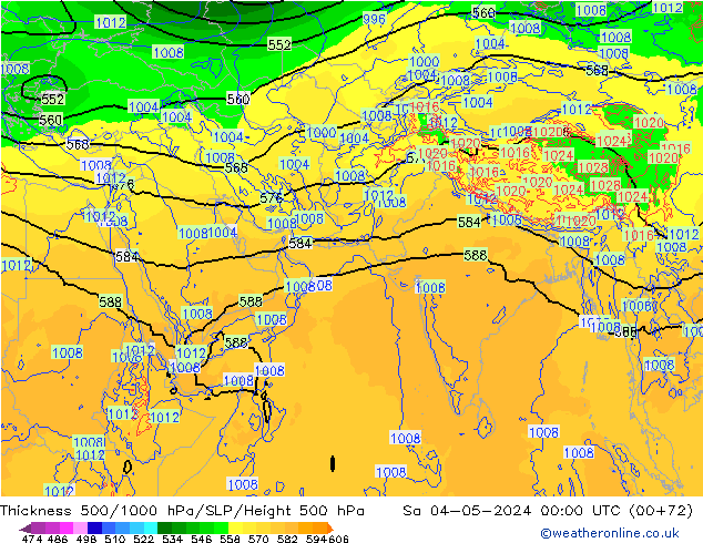 Thck 500-1000hPa ECMWF So 04.05.2024 00 UTC