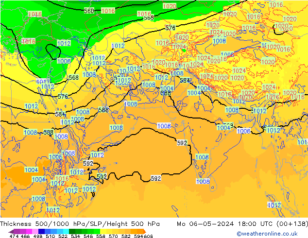 Thck 500-1000hPa ECMWF  06.05.2024 18 UTC