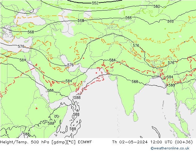 Z500/Rain (+SLP)/Z850 ECMWF чт 02.05.2024 12 UTC
