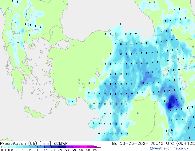 Z500/Rain (+SLP)/Z850 ECMWF lun 06.05.2024 12 UTC