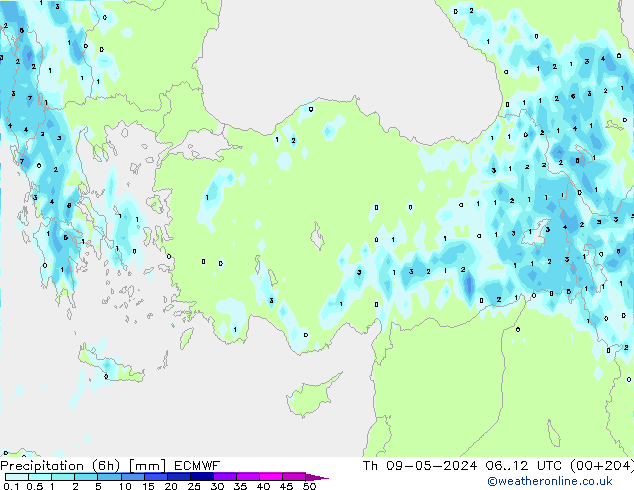 Z500/Rain (+SLP)/Z850 ECMWF Qui 09.05.2024 12 UTC