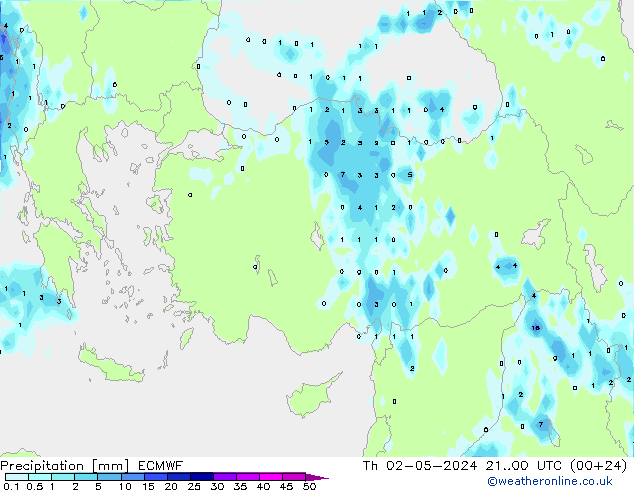 Précipitation ECMWF jeu 02.05.2024 00 UTC