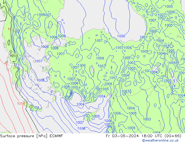 Surface pressure ECMWF Fr 03.05.2024 18 UTC