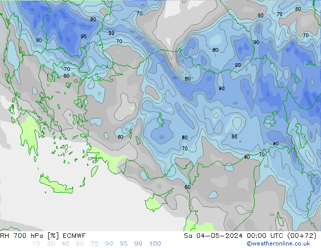 RH 700 hPa ECMWF Sa 04.05.2024 00 UTC