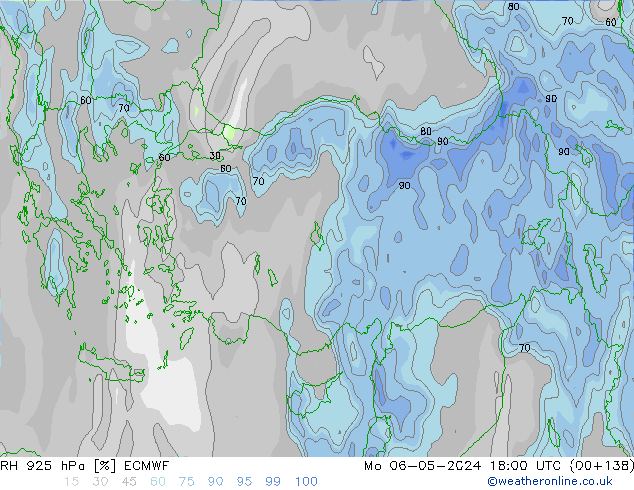 RH 925 hPa ECMWF Mo 06.05.2024 18 UTC