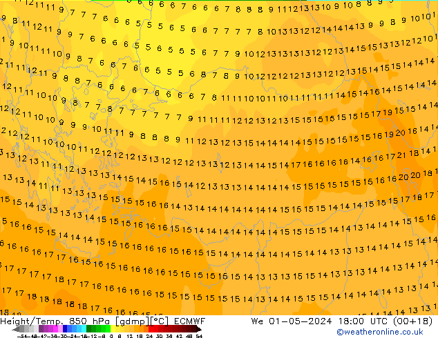 Z500/Rain (+SLP)/Z850 ECMWF We 01.05.2024 18 UTC