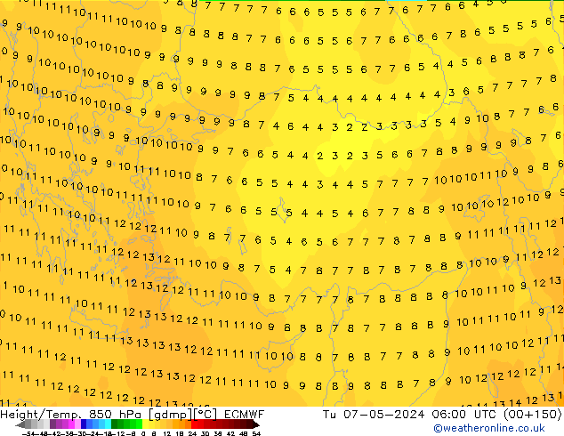 Z500/Rain (+SLP)/Z850 ECMWF mar 07.05.2024 06 UTC