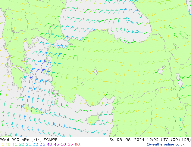 Wind 900 hPa ECMWF So 05.05.2024 12 UTC