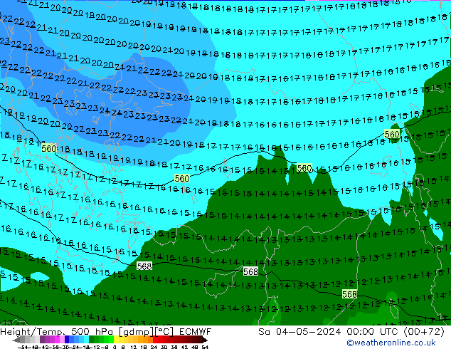 Z500/Rain (+SLP)/Z850 ECMWF So 04.05.2024 00 UTC