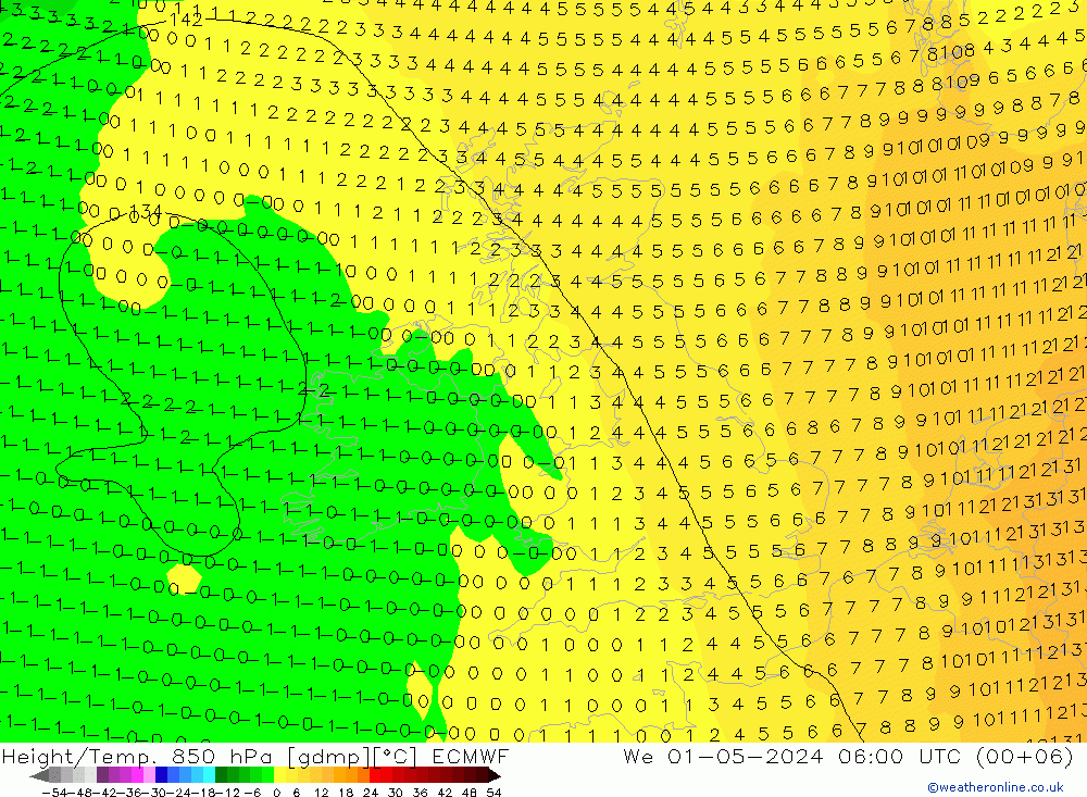 ECMWF: Mi 01.05.2024 06 UTC