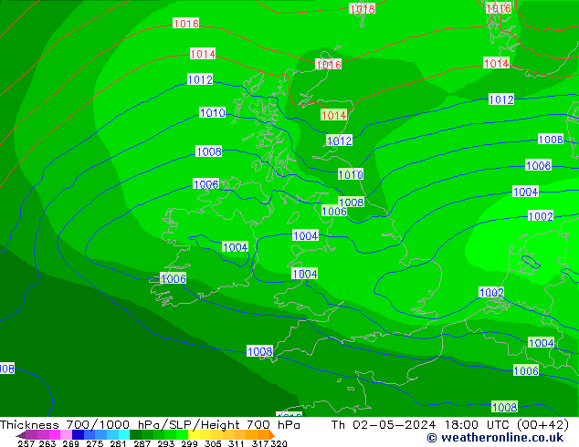 Thck 700-1000 hPa ECMWF  02.05.2024 18 UTC