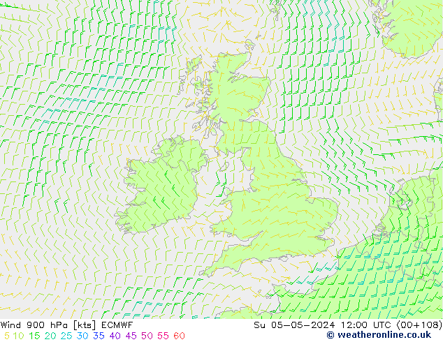 Wind 900 hPa ECMWF Su 05.05.2024 12 UTC