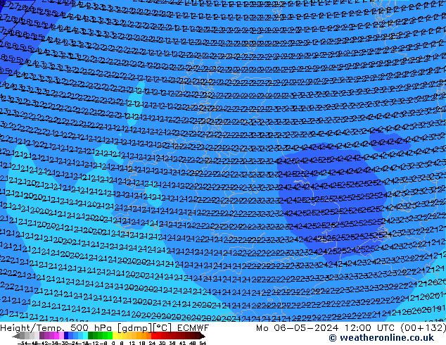 Z500/Rain (+SLP)/Z850 ECMWF ��� 06.05.2024 12 UTC