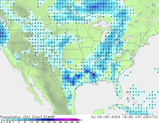 Z500/Yağmur (+YB)/Z850 ECMWF Cts 04.05.2024 00 UTC