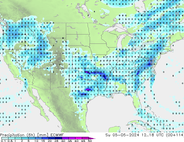 opad (6h) ECMWF nie. 05.05.2024 18 UTC