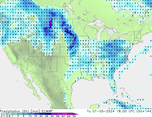 Z500/Yağmur (+YB)/Z850 ECMWF Sa 07.05.2024 00 UTC