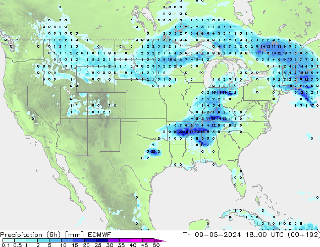 Z500/Regen(+SLP)/Z850 ECMWF do 09.05.2024 00 UTC