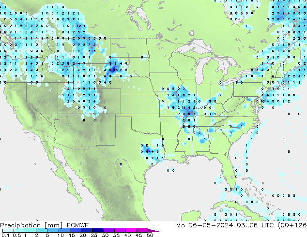 opad ECMWF pon. 06.05.2024 06 UTC