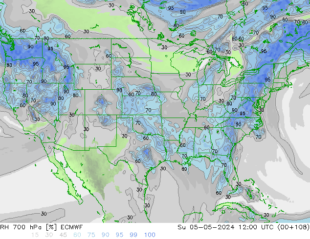 RH 700 hPa ECMWF Su 05.05.2024 12 UTC