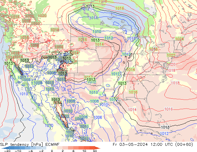 SLP tendency ECMWF Fr 03.05.2024 12 UTC