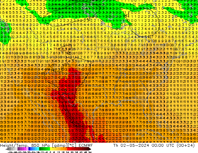 Z500/Rain (+SLP)/Z850 ECMWF чт 02.05.2024 00 UTC