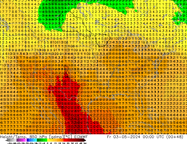 Z500/Rain (+SLP)/Z850 ECMWF Sex 03.05.2024 00 UTC