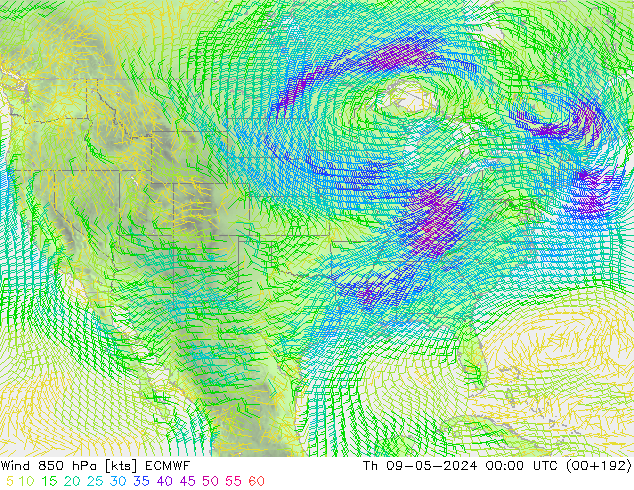  850 hPa ECMWF  09.05.2024 00 UTC