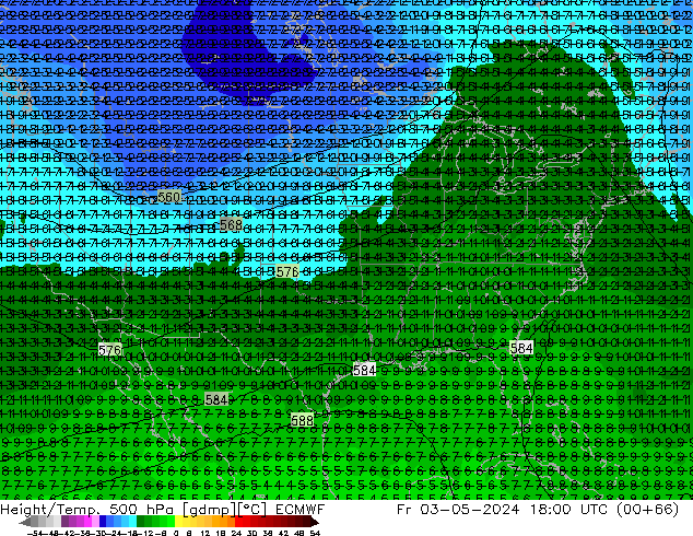 Z500/Rain (+SLP)/Z850 ECMWF vie 03.05.2024 18 UTC