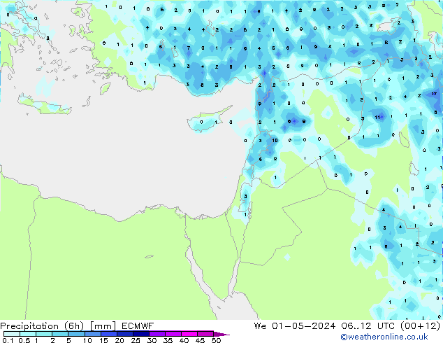 Z500/Rain (+SLP)/Z850 ECMWF St 01.05.2024 12 UTC