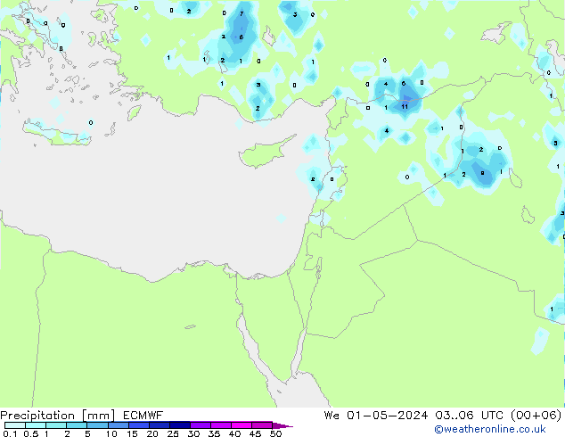 Precipitación ECMWF mié 01.05.2024 06 UTC