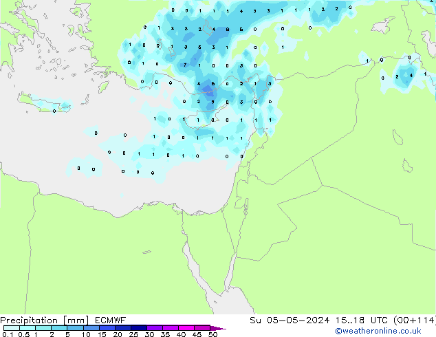 Precipitation ECMWF Su 05.05.2024 18 UTC