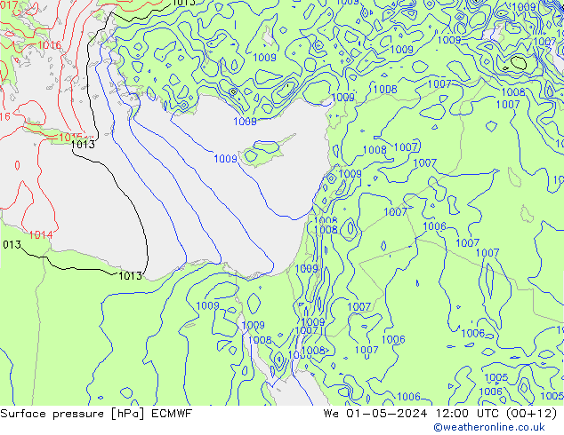 pression de l'air ECMWF mer 01.05.2024 12 UTC