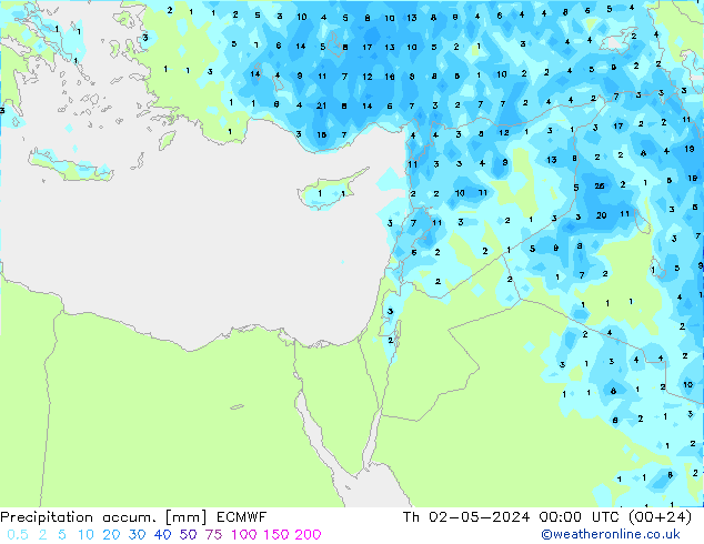 Précipitation accum. ECMWF jeu 02.05.2024 00 UTC