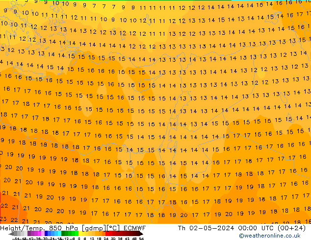 Z500/Rain (+SLP)/Z850 ECMWF Do 02.05.2024 00 UTC